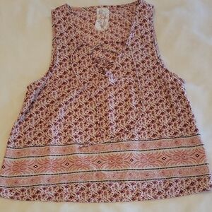 Floral Sleeveless Top - Pink